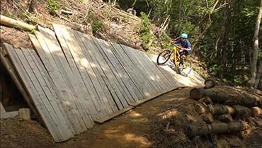 The forest MTB course is made from the forest.